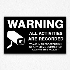 All Activities Recorded Sign in Black