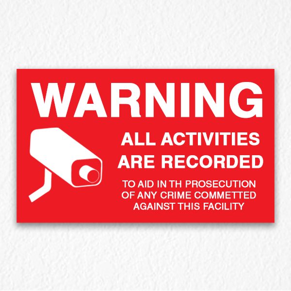 All Activities Recorded Sign in Red