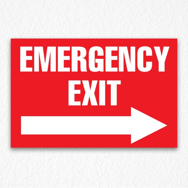 Emergency Exit Sign in Red