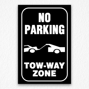 Two-way Zone Sign in Black