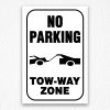 Two-way Zone Sign in Black Text