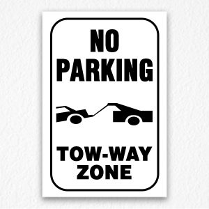 Two-way Zone Sign in Black Text