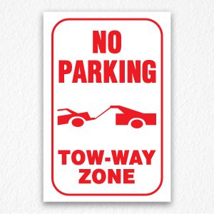 Two-way Zone Sign in Red Text