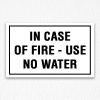 Use No Water Sign in Black Text