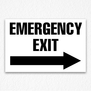Emergency Exit Only Sign Black Text