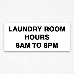 Laundry Room Sign Black Text