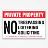 Private Property Sign Black Text