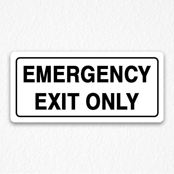 Emergency Exit Red Sign Black Text