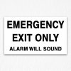Emergency Exit Sign Black Text