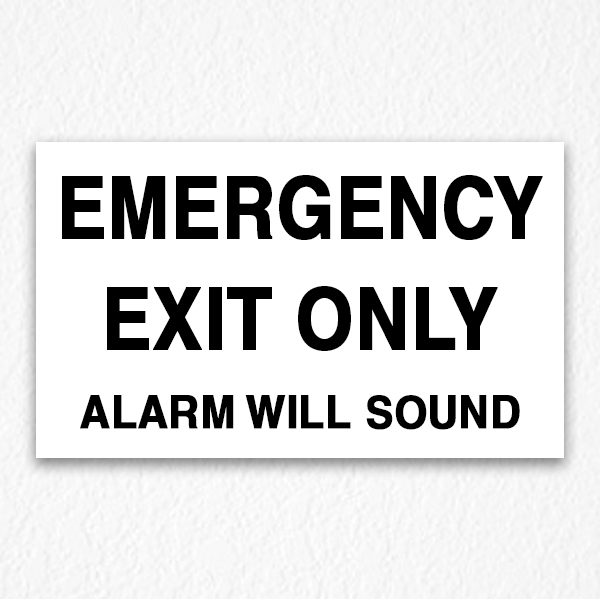 Emergency Exit Sign Black Text