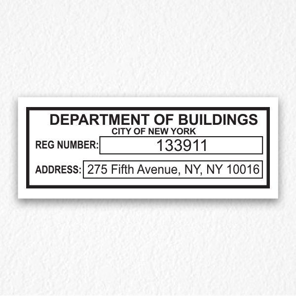 Department of Buildings Signs NYC