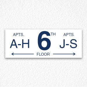 Where to Go Building Floor Number Sign
