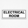 Electrical Room Sign in Black Text