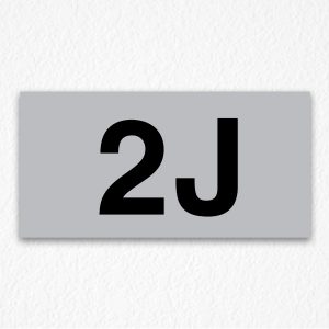 2J Room Number Sign in Gray