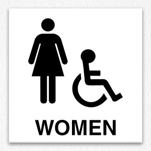Women Only Sign in Black