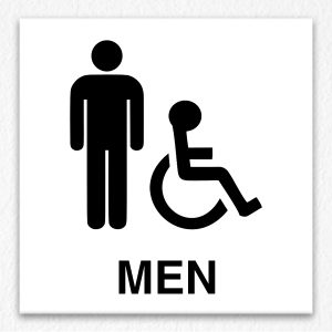 Men Only Allowed Sign in Black Text