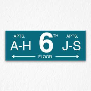 Where to Go Floor Number Sign