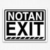 Exit Sign in Black Text