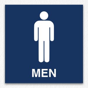Men Only Sign on Blue