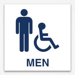 Men Only Allowed Sign in Blue