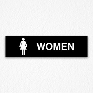 Women Area Sign on Black