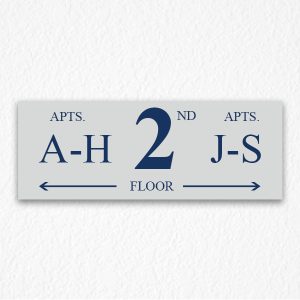 Building Floor Number Sign in Gray