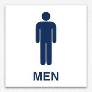 Men Only Sign in Blue