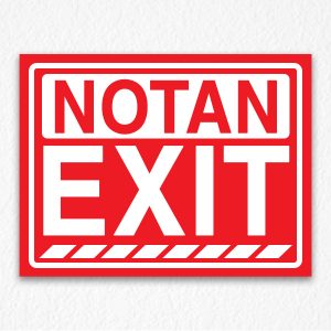 Exit Sign on Red