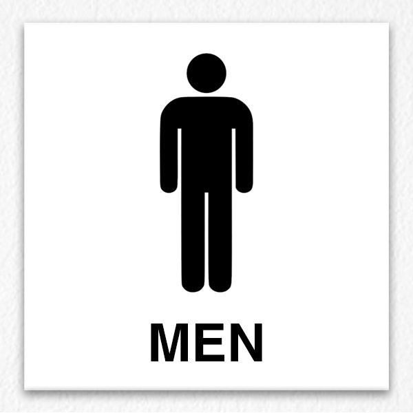 Men Only Sign in Black