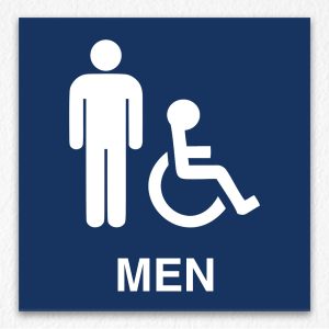 Men Only Allowed Sign on Blue