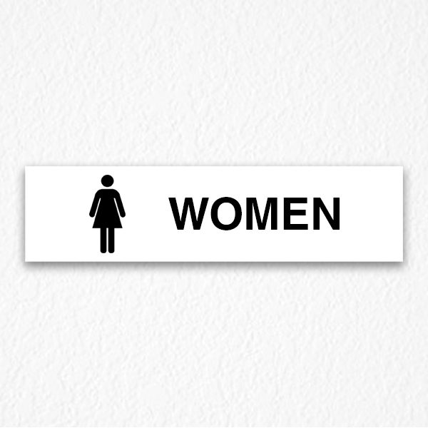 Women Area Sign in Black Text