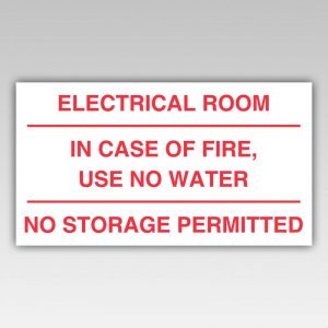Building Electrical panel area must be kept clear Caution Sign