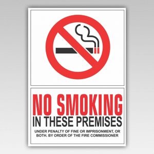 HPD No smoking building sign