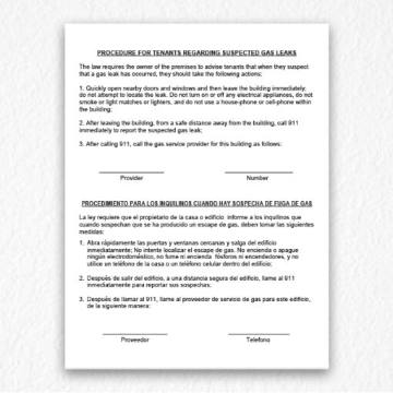 Suspected Gas Leaks Sign
