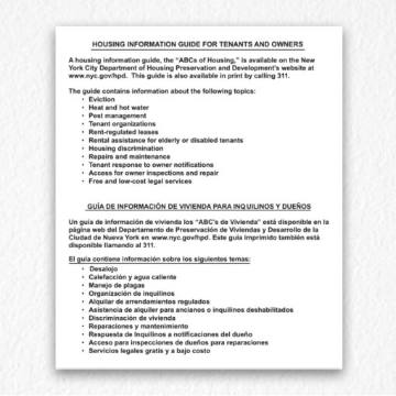 Housing Information Guide Sign