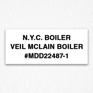 boiler name and number sign